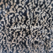 Leopard Printing Soft Fake Fur Fabric